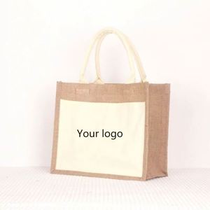 Eco-Friendly Personalized <b>Gifts</b> Jute Shopping for Grocery Gym Custom Tote Bag - Product Image 2