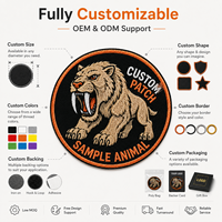Patchs brodés personnalisés avec visage de tigre, design personnalisé, applique animale haute densité pour vêtements, vestes, casquettes et sacs