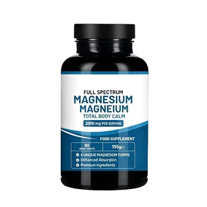 Cápsulas Blandas de Glicinato de Magnesio Complejo, 2000 mg por Porción, Apoyo para la Densidad Ósea, Relajación Muscular, Salud Femenina - Product Image 1