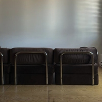 Canapé modulaire en velours Maillard de style moyen-ancien, combinaison libre, acier inoxydable, canapé trois places pour salon