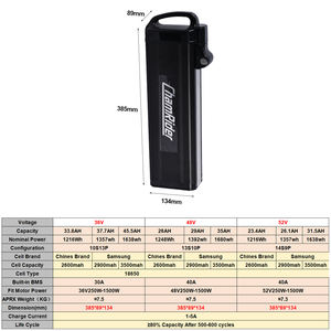 ChamRider Fabrication en usine Batterie <span class=keywords><strong>HaiBa</strong></span> 36V 48v 52v 26Ah 35Ah Lifepo4 Batteries Lithium Ion haute capacité pour vélo électrique - Product Image 4