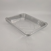 Barquettes en aluminium 37x27x7 cm – Grandes boîtes isothermes pour aliments chauds avec couvercle en aluminium – Plat de service pour fêtes du week-end
