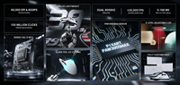 Souris de jeu sans fil ATTACK SHARK F1 AIR, ultra-légère 39g, PAW3955MAX 60000 DPI, tri-mode, 8K Polling, interrupteur optique, Esports
