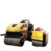 Compacteur de chaussée vibrant à double roue en acier de 2 tonnes avec moteur hydraulique complet et pompe de broyage