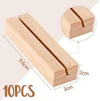 Support publicitaire en bois massif personnalisé pour calendrier de bureau, notes adhésives et cartes, forme rectangulaire, origine Shandong
