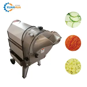 Electric Commercial Potato Sweet Vegetable Cube Cutter Cabbage Shredders Multi-Purpose Vegetable Onion Chopper Slicer Machine