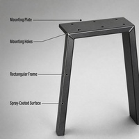 Pieds de table en métal robustes sur mesure, service OEM ODM, pieds de meubles en métal modernes pour table à manger, table basse