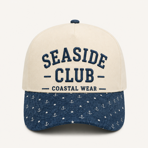 Custom Logo 5 Panels Freedom Style Color Matching Cotton Retro Snapback God Is Good Baseball Hat With Wave Point Brim - Product Image 5