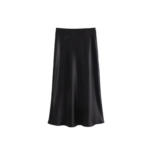 Nuova Gonna Lunga Casual da <span class=keywords><strong>Donna</strong></span> Primavera 2025, Stile Francese, Antirughe, Texture Satinata, Vita Alta 8632845 - Product Image 3