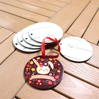 Ornements de Noël en forme d'arbre à suspendre, en MDF écologique, épaisseur 3 mm, 72 mm, vierges pour sublimation, en stock
