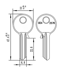 坚固可靠的CE4 257K铁坯钥匙，用于家庭更换优质产品 - Product Image 6