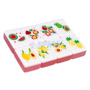 Jeu de Mahjong Western multicouche personnalisé avec <span class=keywords><strong>Joker</strong></span> Rose Orange Violet Vert Amérique Mahjong - Product Image 4