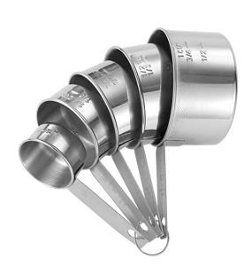 <span class=keywords><strong>5</strong></span> cái thép không gỉ nướng bếp đo cup Set Stackable muỗng canh công cụ đo lường cho khô thành phần chất lỏng - Product Image 1