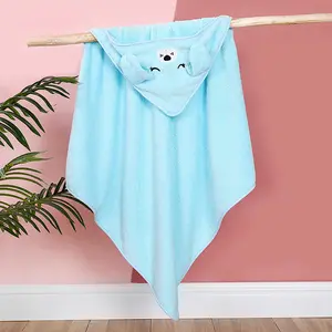 Baby Blanket Shower Towel Animal Newborn Baby Body Wrap Towel Hooded Cartoon Baby Coral Fleece Kids Bath Towel