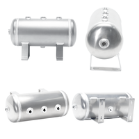 Réservoir de stockage d'air horizontal en aluminium de 10 L (2,6 gallons) 8 bars, réservoir récepteur sous vide pour suspension de camion et équipement de beauté