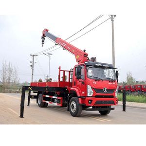 Camion grue hydraulique Shacman 4x2 8 tonnes avec rampe de chargement pour le transport de machines - Product Image 5