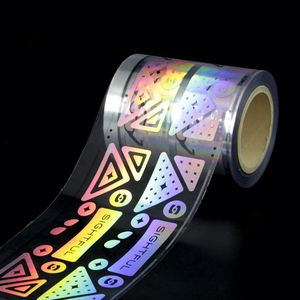 Film holographique auto-adhésif en PVC transparent, résistant à l'eau, aux déchirures et aux UV, pour impression DIY, étiquette holographique - Product Image 1