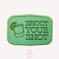 Logo design personnalisé stylo fleur de chèvre patch de broderie avec support de presse à chaud pour chaussures vêtements
