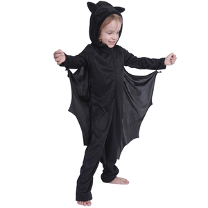 Costume de chauve-souris noir pour enfants avec ailes, combinaison d'Halloween, combinaison animale pour enfants, tenue de scène - Product Image 1