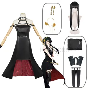 Anime Spy X Family Yor Forger Costume Cosplay parrucca abito abito gonna rossa nera Set Yor Briar orecchino capelli lunghi abbigliamento donna festa