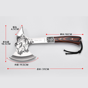 Wolf Head Axe Outdoor Axe Woodworking Axe Multi-functional Axe Firefighting Axe <b>Logging</b> Bone Chopping Wolf Axe Tree <b>Cutting</b> and - Product Image 4