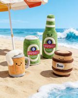 Peluche personnalisée en forme de fût de bière avec logo, jouet en peluche super doux, poupée en peluche, coussin décoratif