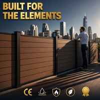 Panel de Pared Exterior Decorativo de WPC de 6 pies y 20 mm para Exteriores de Australia y Tablero de Cerca con Servicio de Modelado 3D para Decoración de Paredes