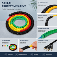 Funda espiral de PP para protección de cables a prueba de mordidas de mascotas, organizador de cables para perros y gatos, flexible, duradero, tamaños personalizados según sus necesidades