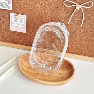 <b>Clear</b> PVC Waterproof Display Case Keychain with Chains <b>for</b> Blind Box Doll Mini Figures Zipper Closure & Hanging <b>Bag</b> - Product Image 2