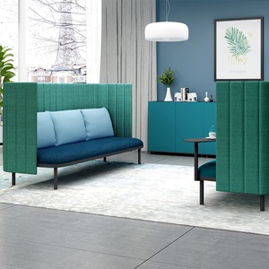 Customize High Density Foam Office Pod Waiting Reception Room Acoustic High Back Leisure Soft Sofa <b>Set</b> Furniture - Product Image 3