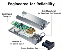 Module SFP+ 25G LR 1310nm 10km LC Monomode Transceiver Fibre Optique Compatible avec les équipements réseau Cisco MikroTik Ubiquiti Switch