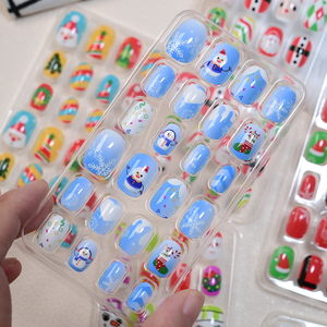 <span class=keywords><strong>Faux</strong></span> Ongles <span class=keywords><strong>Rose</strong></span> de Dessin Animé pour Enfants, Couleur <span class=keywords><strong>Bonbon</strong></span>, Décoration de Fête pour Noël et Enfants, 24 Pièces/Boîte - Product Image 6