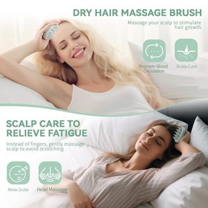 Brosse à shampooing en silicone souple écologique pour le soin du cuir chevelu, brosse à cheveux pour le lavage, brosse à shampooing personnalisée avec logo, masseur capillaire - Product Image 3