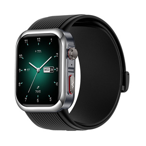 Montre connectée sport RH67 SOS avec rappel de chute, écran AMOLED, bracelet en silicone pour la mesure de la tension artérielle par pompe à air, ECG, fréquence cardiaque et suivi de bien-être - Product Image 3