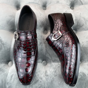 High-End Office Party Wear Chaussures Hommes Gesp Loafers Krokodillenleren Schoenen Luxe Handgemaakte Jurk Schoenen Mannen Nieuwe Stijl - Product Image 3