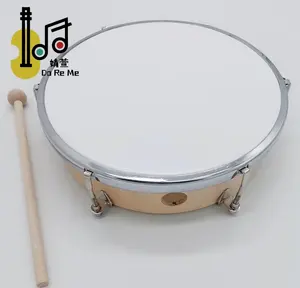 Wooden Professional Tunable Tambourine Instrument Tunable Single Row Educational Drum Set For Kids Adults Drums Musical Drums