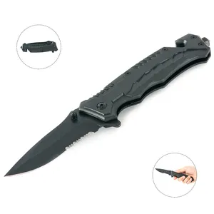Couteau de poche pliable et pliable en acier inoxydable pour la survie, le camping et la chasse.