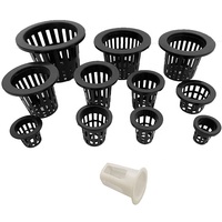 Pot Jaring Plastik 1 2 3 4 Inci, Cup Mesh Hidroponik, Pot Persemaian Plastik untuk Penanaman Aquaponik
