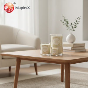 맞춤 디자인 고급 질감 종이 브랜드 로고 인쇄 양각 금박 양초 라벨 스티커 (양초 용기용) - Product Image 2