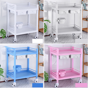 Factory Direct Sale Double Stainless Steel Operating Room Treatment Trolley <strong>Cart</strong> - Product Image 3