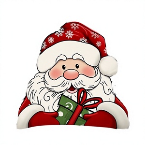Ensemble de 4 housses de coussin carrées de Noël avec motif de bonhomme de neige, 18x18 pouces, lavables, écologiques, en polyester, personnalisables, coussin d'hiver - Product Image 2