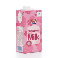 Cartons en briques aseptiques personnalisés pour boissons laitières et boissons aromatisées à la fraise