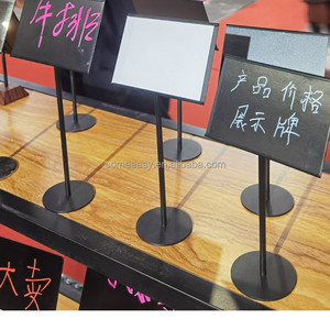 Couleur noire <span class=keywords><strong>menu</strong></span> en acier inoxydable affaires debout tablenumber lieu de <span class=keywords><strong>mariage</strong></span> porte-carte - Product Image 5