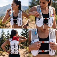 Gilet d'hydratation de course ultraléger en nylon tendance avec poche à eau de 2 L respirant pour marathon hommes femmes