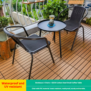 Ensemble de meubles de <span class=keywords><strong>jardin</strong></span>, <span class=keywords><strong>table</strong></span> et chaises de design moderne pour l'extérieur, <span class=keywords><strong>petite</strong></span> <span class=keywords><strong>table</strong></span> basse pour balcon, une <span class=keywords><strong>table</strong></span> et deux chaises - Product Image 6