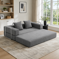 Canapé modulaire en velours côtelé minimaliste, emballé sous vide, avec coussins et canapé deux places rembourré en éponge – Vente chaude