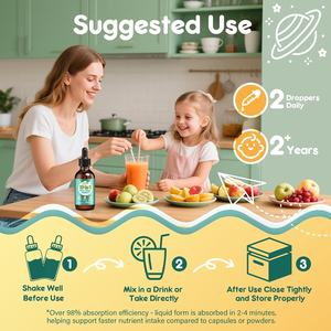 Gouttes de nettoyage intestinal pour enfants personnalisées de haute qualité OEM, Chlorella probiotique liquide, santé intestinale, désintoxication - Product Image 3