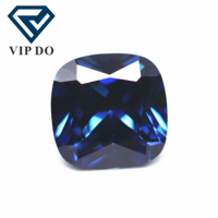Qualité 5A, 3x3-12x12mm, coupe de coussin, bleu saphir, zircone cubique, pierre précieuse en vrac, forme de coussin synthétique, pierre de zircon CZ