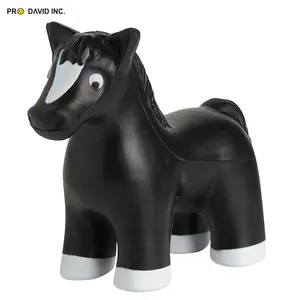 Рекламная игрушка с принтом логотипа на заказ, полиуретановая игрушка-антистресс в виде лошади