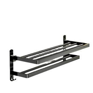 Thép Carbon Dày Đấm Miễn Phí Phòng Tắm Lưu Trữ Giá Khách Sạn Khăn Rack Với Đấm Miễn Phí Khăn Cho Nhà Sử Dụng - Product Image 5